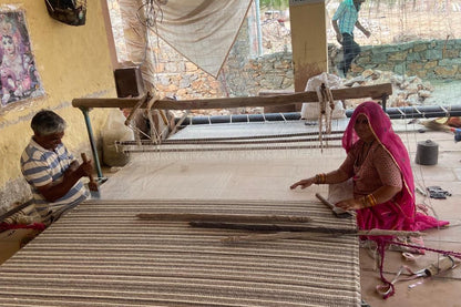 Handwoven Geometric Rug [layered symbols]